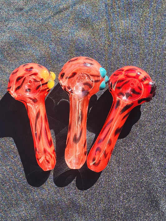 Cherry Red Cheetah Print Pipe