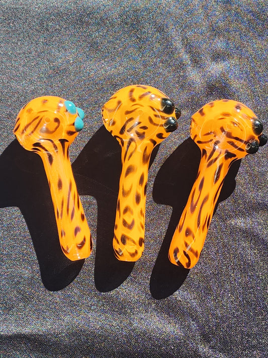 Lava Orange Cheetah Print Pipes