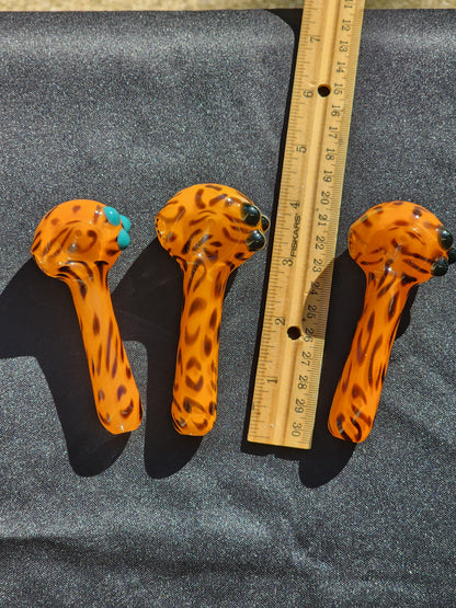 Lava Orange Cheetah Print Pipes